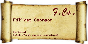 Fürst Csongor névjegykártya