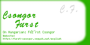 csongor furst business card